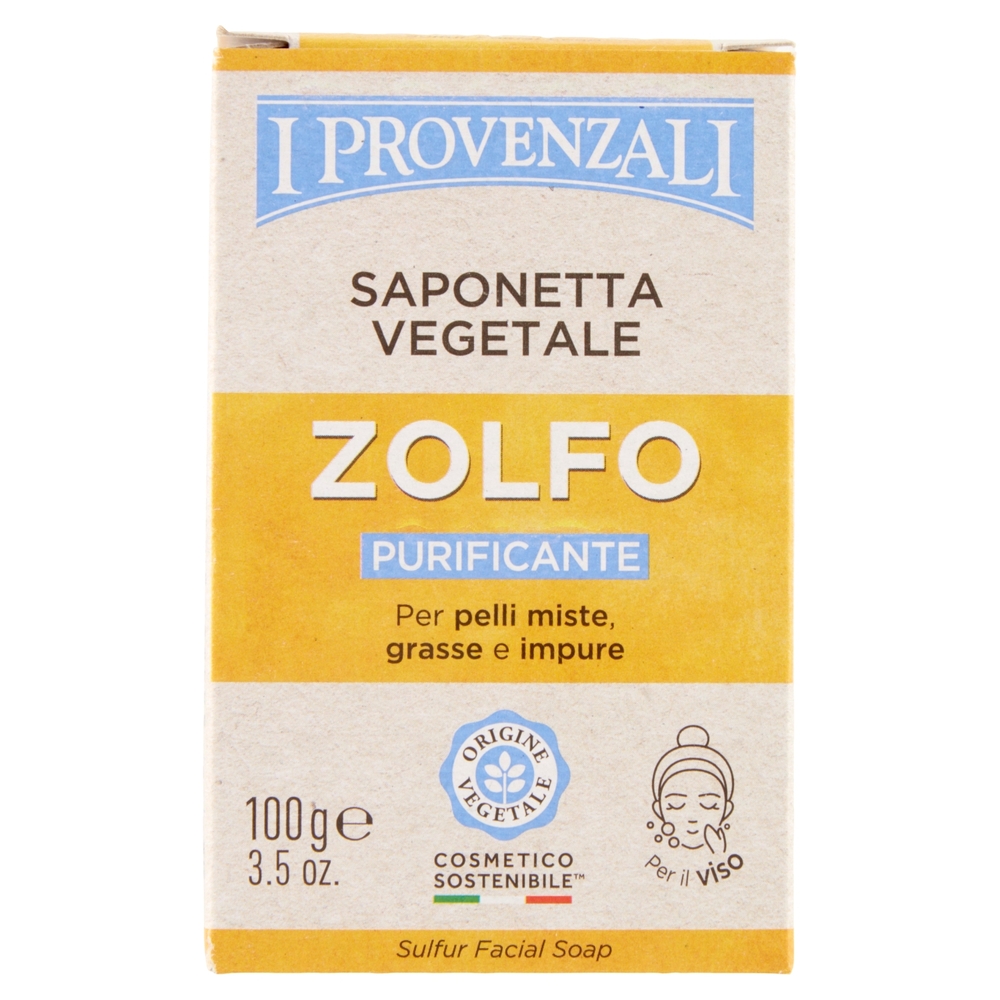 I Provenzali Saponetta Vegetale Zolfo Purificante 100 g